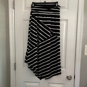 Apt. 9 Black and White Striped Maxi Skirt